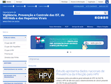 Tablet Screenshot of aids.gov.br